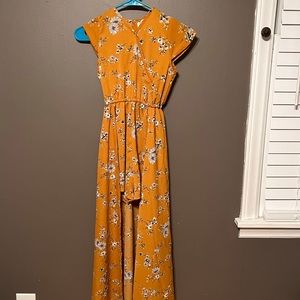 Romper with long skirt in back